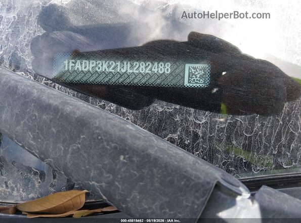 1FADP3K21JL282488 2018 FORD FOCUS Black Вид підкапотного простору