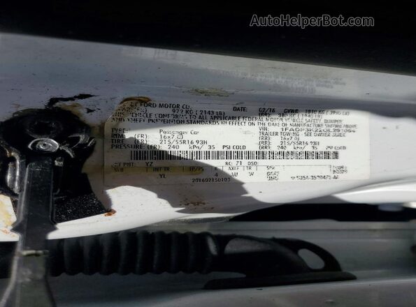 1FADP3K22GL291094 2016 FORD FOCUS Белый Вид подкапотного пространства