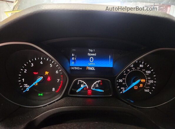 1FADP3K22JL301341 2018 FORD FOCUS Gray Вид щитка приладів
