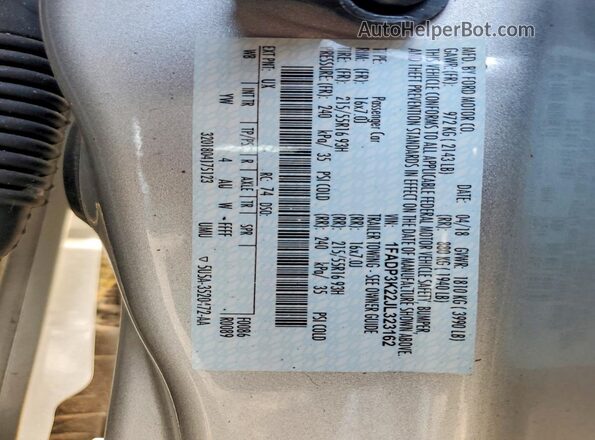 1FADP3K22JL323162 2018 FORD FOCUS Silver სალონის 360-გრადუსიანი ხედი