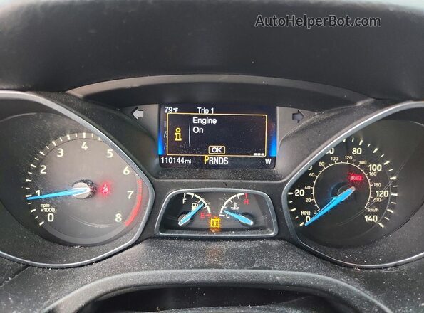 1FADP3K23GL379250 2016 FORD FOCUS Black Вид щитка приладів