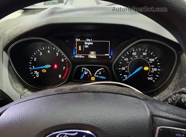 1FADP3K23HL295012 2017 FORD FOCUS Black Instrument cluster view