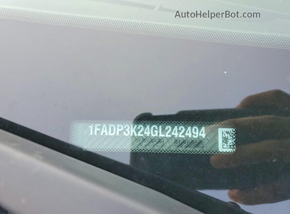 1FADP3K24GL242494 2016 FORD FOCUS Черный Вид подкапотного пространства