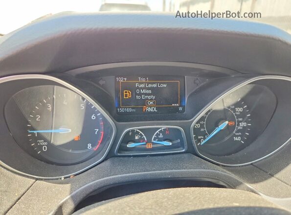 1FADP3K27GL217539 2016 FORD FOCUS White Vista del cuadro de instrumentos
