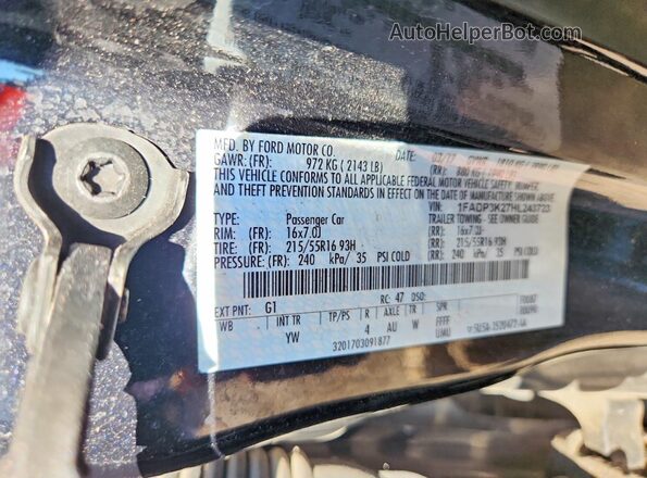 1FADP3K27HL243723 2017 FORD FOCUS Black Vista del compartimento del motor