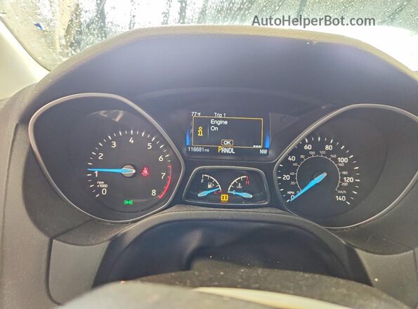 1FADP3K28GL285753 2016 FORD FOCUS Черный Вид щитка приборов