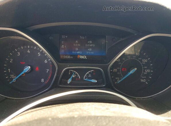 1FADP3K28JL301585 2018 FORD FOCUS Gray ხელსაწყოთა პანელის ხედი