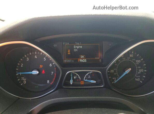 1FADP3K29GL203464 2016 FORD FOCUS Gray Սարքավորումների վահանակի տեսք