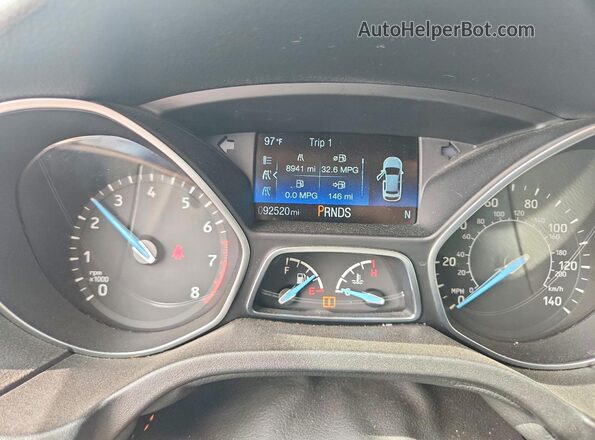 1FADP3K29GL315388 2016 FORD FOCUS Black Widok zestawu wskaźników