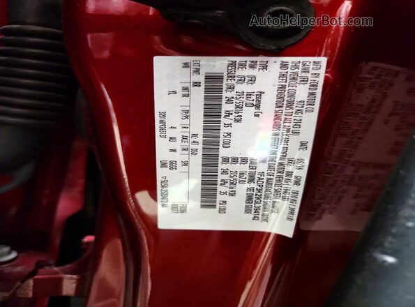 1FADP3K29GL394142 2016 FORD FOCUS Burgundy Вид наклейки з VIN-кодом