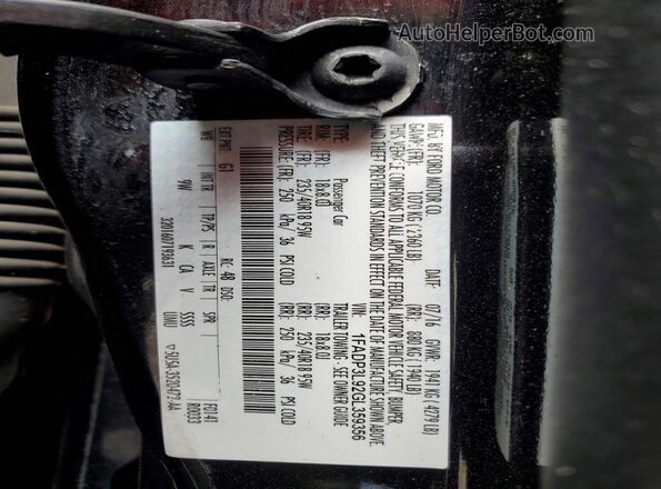 1FADP3L92GL359356 2016 FORD FOCUS Black Շարժիչի բաժամունքի տեսք