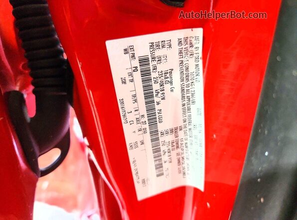 1FADP3L96GL393803 2016 FORD FOCUS Red Вид підкапотного простору