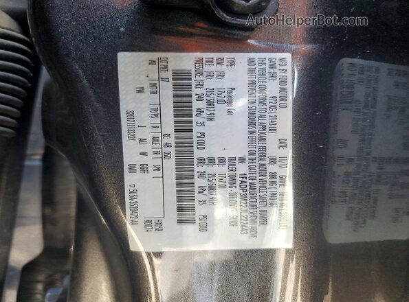 1FADP3M22JL222443 2018 FORD FOCUS Gray VIN კოდის სტიკერის ხედი