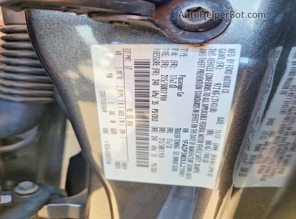 1FADP3M28JL210961 2018 FORD FOCUS Gray VIN կոդի պիտակի տեսք