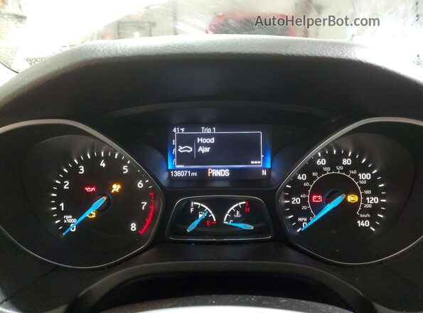 1FADP3M29HL302090 2017 FORD FOCUS Silver Instrument cluster view
