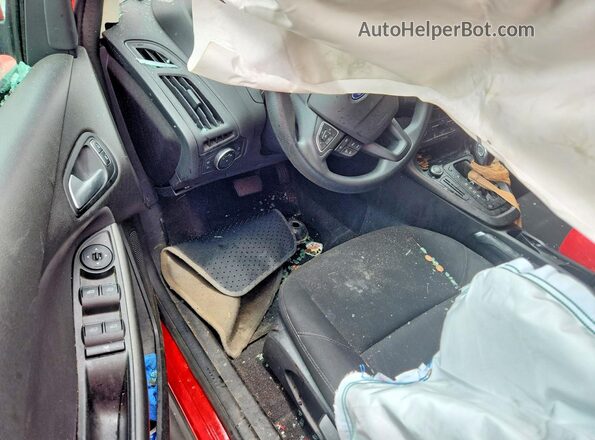 1FADP3M29HL336966 2017 FORD FOCUS Red Dashboard view