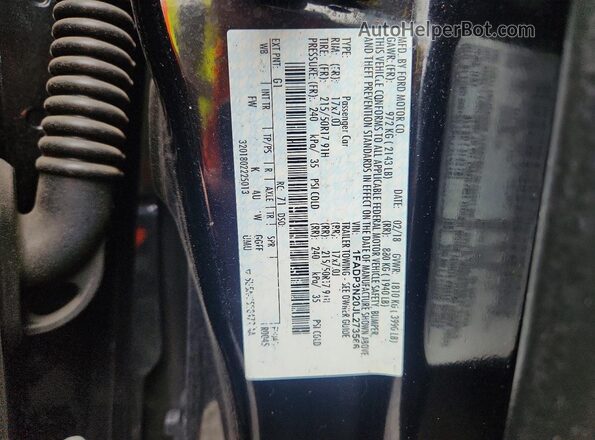 1FADP3N20JL273566 2018 FORD FOCUS Black Widok komory silnika