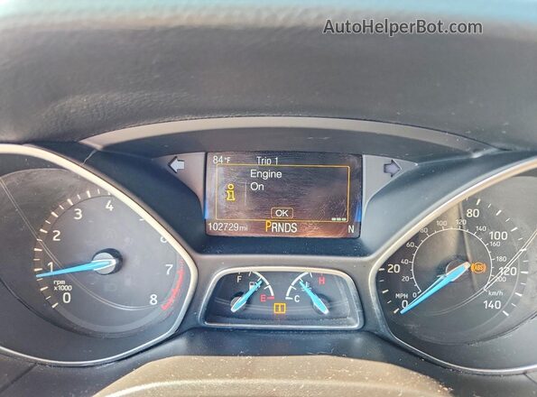 1FADP3N22HL320588 2017 FORD FOCUS Gray Սարքավորումների վահանակի տեսք