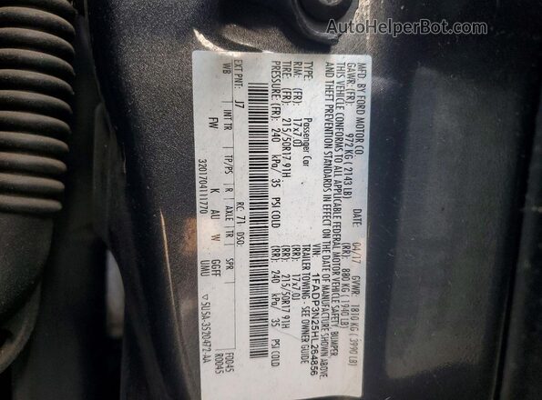 1FADP3N25HL264856 2017 FORD FOCUS Charcoal Engine compartment view