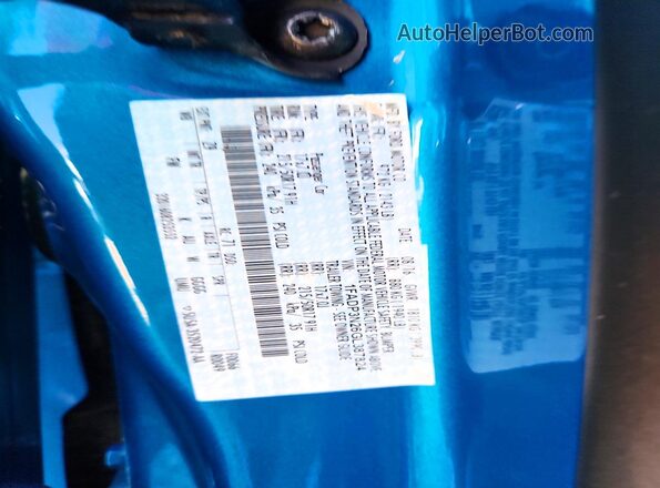 1FADP3N26GL387824 2016 FORD FOCUS Blue Вид наклейки з VIN-кодом