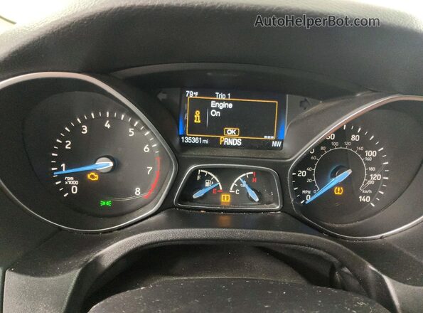 1FADP3N29JL314521 2018 FORD FOCUS White Instrument cluster view