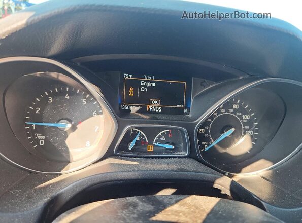 1FADP3N2XHL317924 2017 FORD FOCUS Синий Вид щитка приборов
