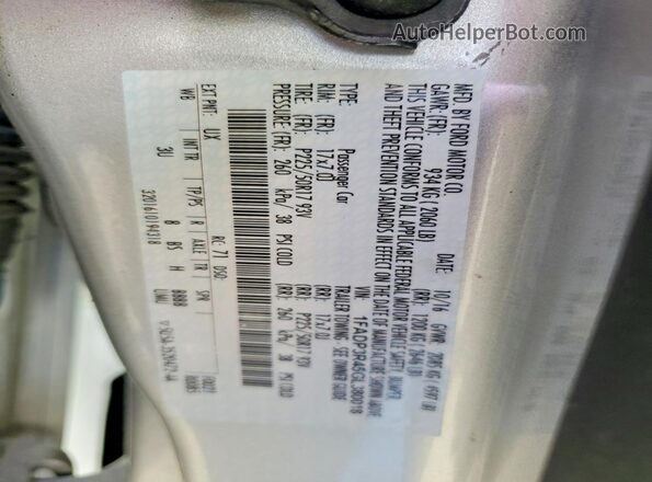 1FADP3R45GL380018 2016 FORD FOCUS Silver Շարժիչի բաժամունքի տեսք