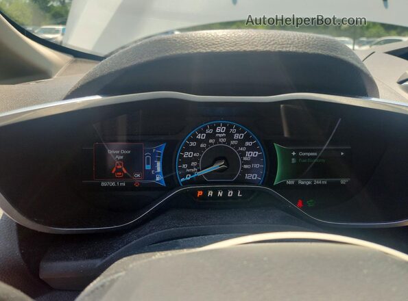 1FADP5AU3GL119641 2016 FORD C-MAX White Вид щитка приладів