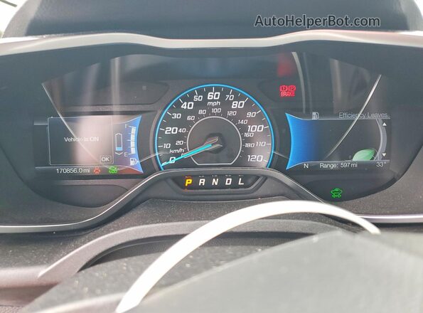 1FADP5BU0GL113178 2016 FORD C-MAX Blue Vista del cuadro de instrumentos