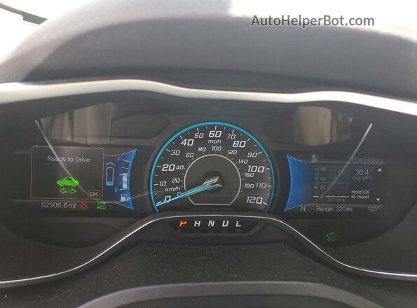 1FADP5BU2GL107785 2016 FORD C-MAX White Vista del cuadro de instrumentos