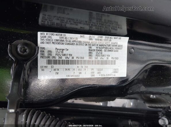 1FADP5BU4GL100837 2016 FORD C-MAX HYBRID Black ძრავის განყოფილების ხედი