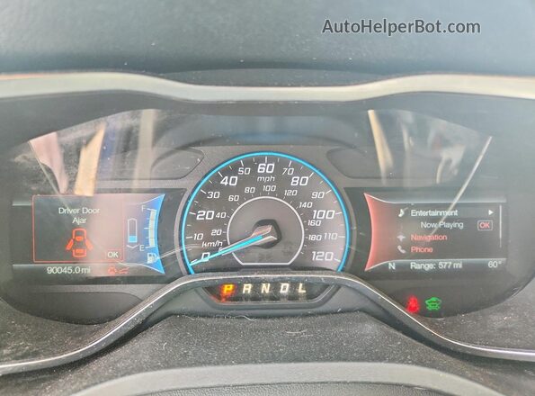 1FADP5CU5GL104507 2016 FORD C-MAX Blue Widok zestawu wskaźników