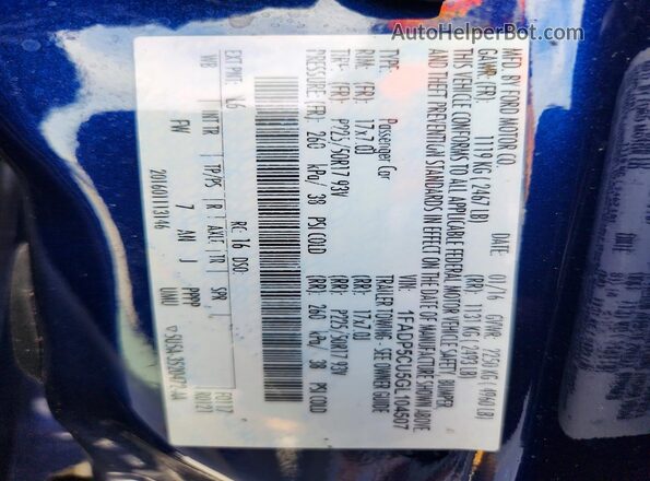 1FADP5CU5GL104507 2016 FORD C-MAX Blue Widok komory silnika
