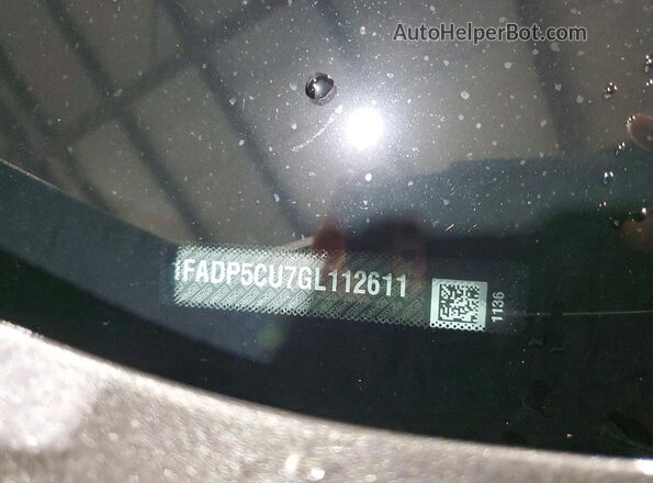 1FADP5CU7GL112611 2016 FORD C-MAX Gray Vista de la etiqueta del VIN