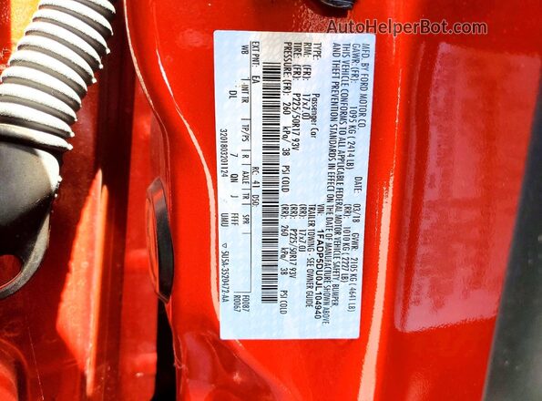 1FADP5DU0JL104940 2018 FORD C-MAX Red ძრავის განყოფილების ხედი