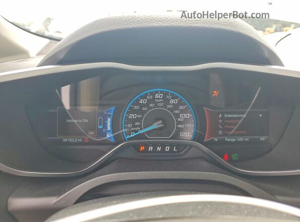 1FADP5DU1JL100105 2018 FORD C-MAX White Widok zestawu wskaźników