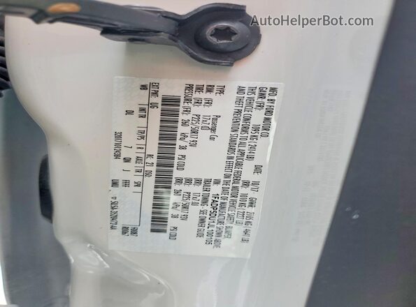 1FADP5DU1JL100105 2018 FORD C-MAX White Widok naklejki z numerem VIN