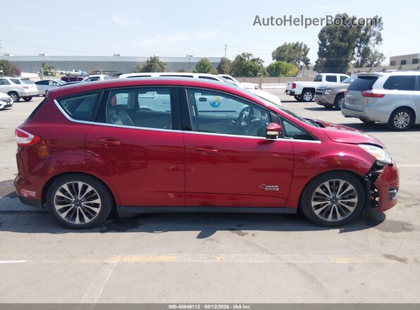 1FADP5FU3HL107080 2017 FORD C-MAX ENERGI Red Widok wnętrza z tyłu
