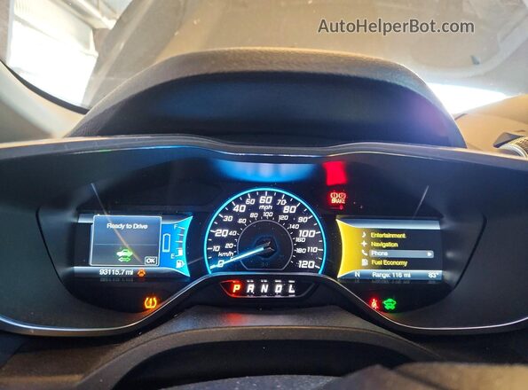 1FADP5FUXHL102958 2017 FORD C-MAX Gray Widok zestawu wskaźników