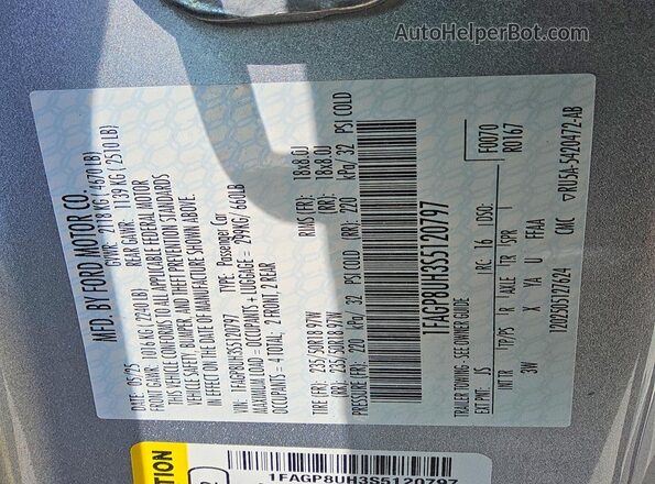 1FAGP8UH3S5120797 2025 FORD MUSTANG Silver ძრავის განყოფილების ხედი