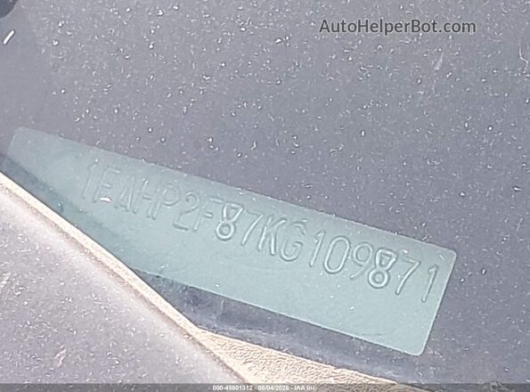 1FAHP2F87KG109871 2019 FORD TAURUS Серебряный 