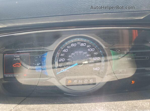 1FAHP2F98GG137386 2016 FORD TAURUS Black Вид щитка приладів