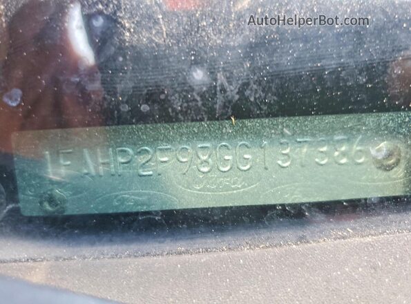 1FAHP2F98GG137386 2016 FORD TAURUS Black Вид підкапотного простору