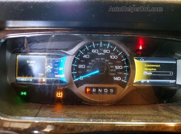 1FAHP2J84GG123693 2016 FORD TAURUS Красный Вид щитка приборов