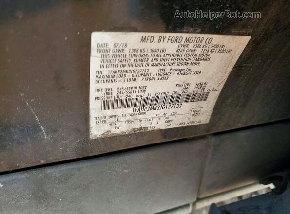 1FAHP2MK3JG137132 2018 FORD TAURUS White Շարժիչի բաժամունքի տեսք