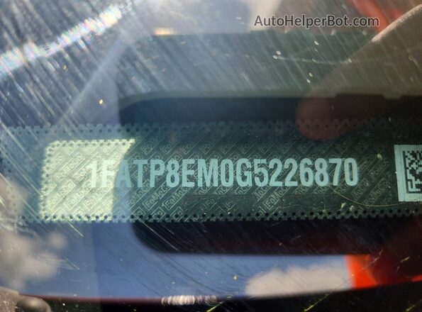 1FATP8EM0G5226870 2016 FORD MUSTANG Orange Engine compartment view