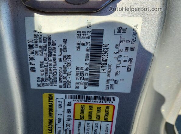 1FATP8EM2G5243170 2016 FORD MUSTANG Серебряный Вид подкапотного пространства