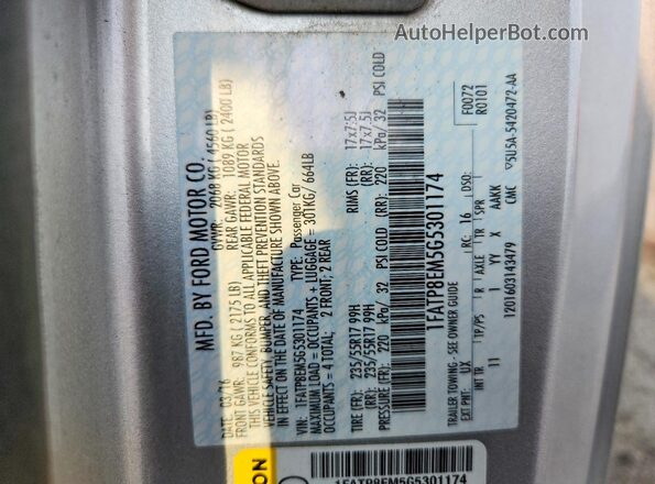 1FATP8EM5G5301174 2016 FORD MUSTANG Серебряный Вид подкапотного пространства
