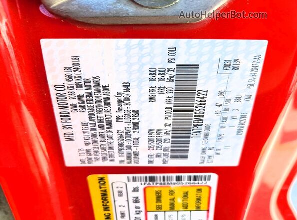 1FATP8EM8G5266422 2016 FORD MUSTANG Red Вид підкапотного простору