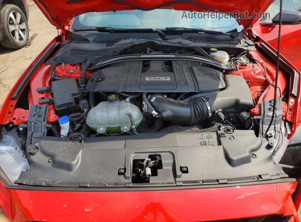 1FATP8FF5N5125384 2022 FORD MUSTANG Красный Вид задней части салона